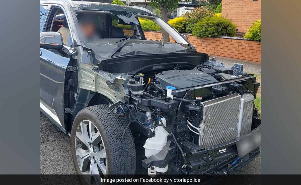 Australian Woman Fined For Driving A Smashed Car With No Windscreen, Bonnet Or Windows