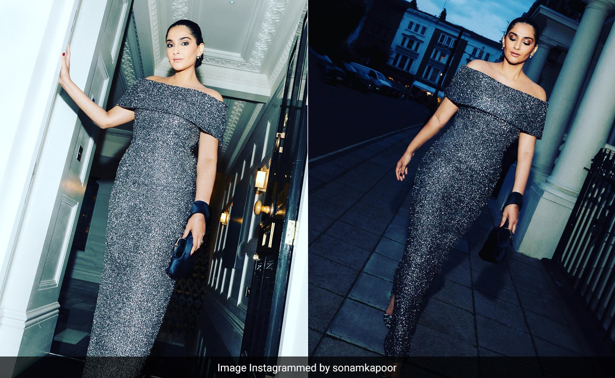 Sonam Kapoor Dulls A Starry London Night In Her Shimmery Off-Shoulder Gown