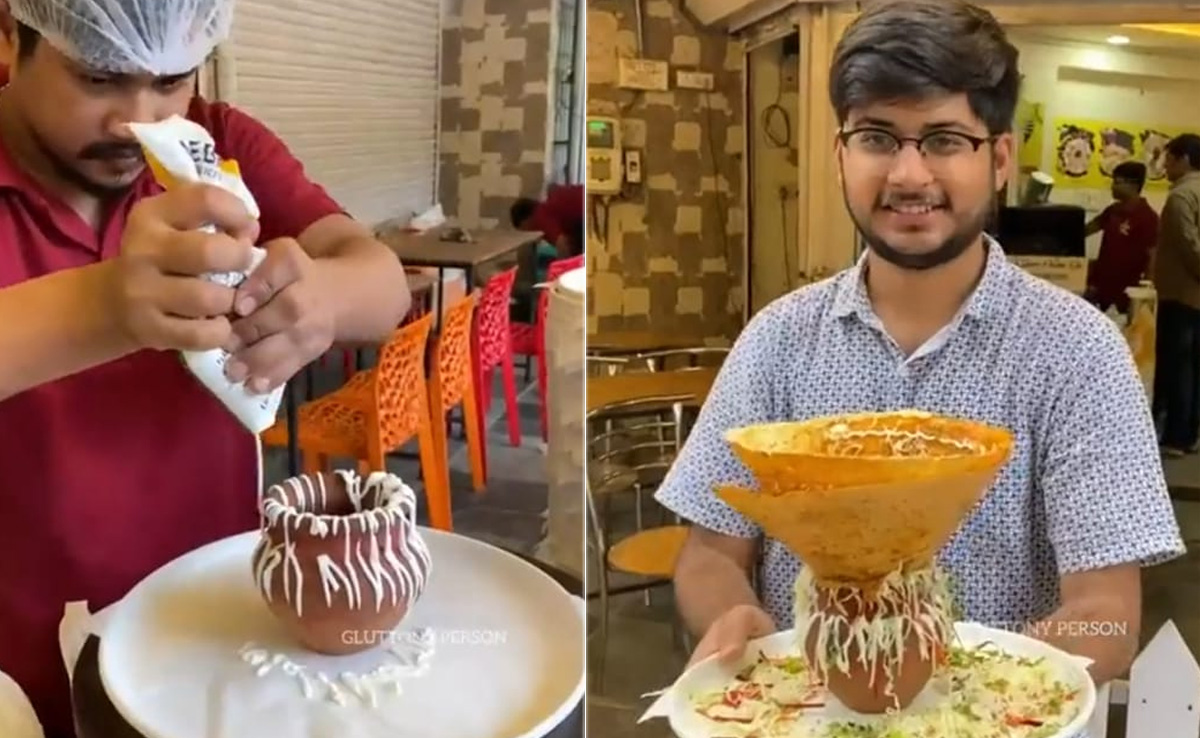 Viral: Man Shares Video Of Fusion 'Matka Dosa' - Internet Divided