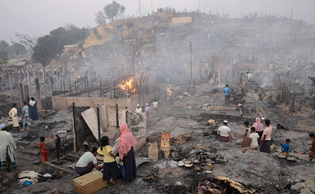 12,000 Left Shelterless By Massive Fire At Rohingya Camp In Bangladesh