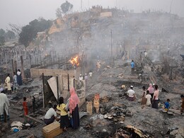 12,000 Left Shelterless By Massive Fire At Rohingya Camp In Bangladesh 12,000 Left Shelterless By Massive Fire At Rohingya Camp In Bangladesh