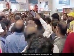 Protest At World Book Fair In Delhi Against Free Distribution Of Bibles At Stall Protest At World Book Fair In Delhi Against Free Distribution Of Bibles At Stall