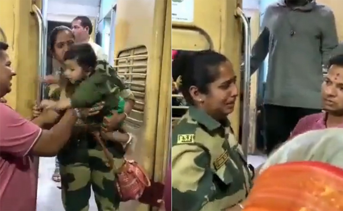 रोते हुए 10 महीने की बेटी को छोड़ बोर्डर पर जा रही महिला फौजी, देश की रक्षा के लिए आंसू भी पोंछ दिए