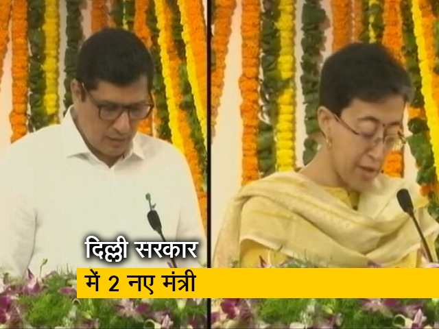 दिल्ली सरकार में अब 2 नए मंत्री, आतिशी और सौरभ भारद्वाज ने ली शपथ