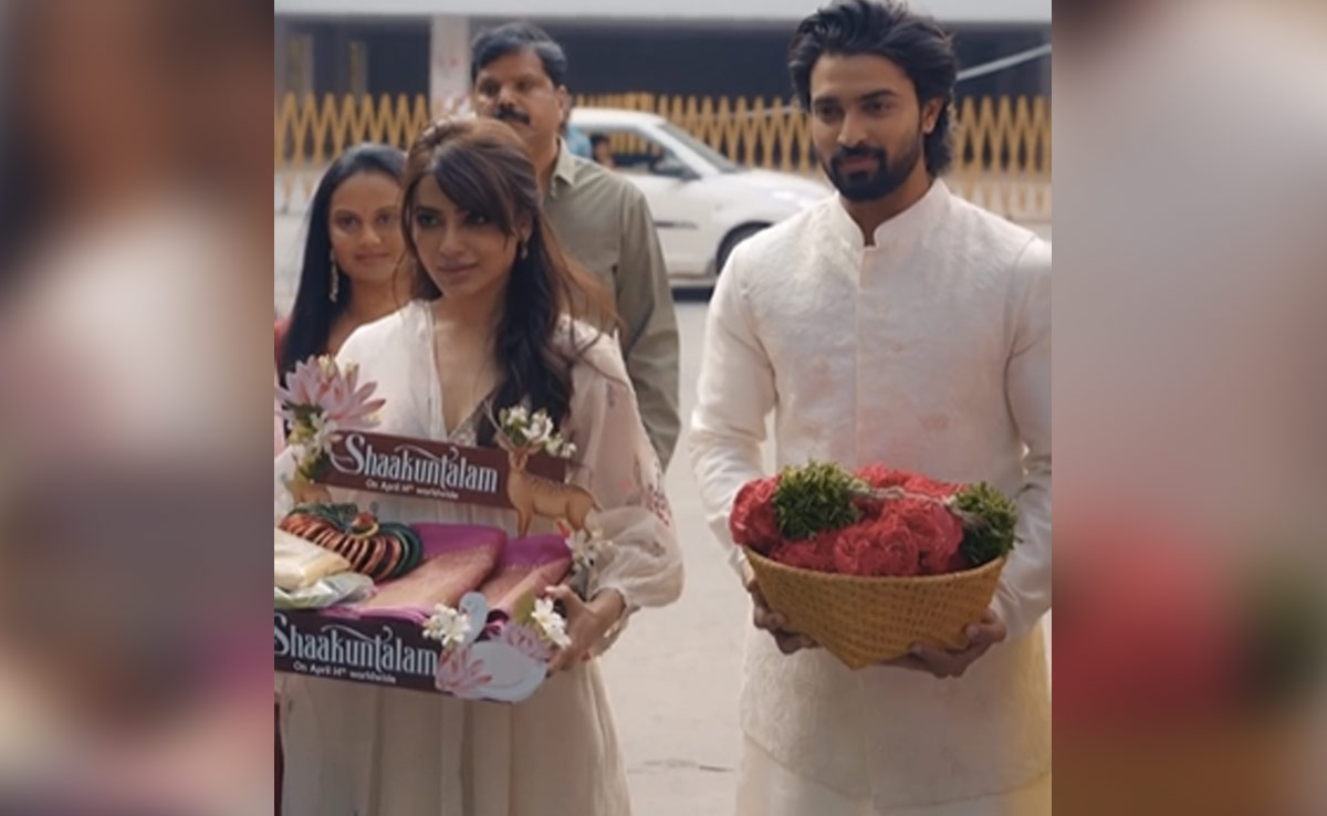 Samantha Ruth Prabhu Begins <i>Shaakuntalam</i> Promotions With A Temple Visit