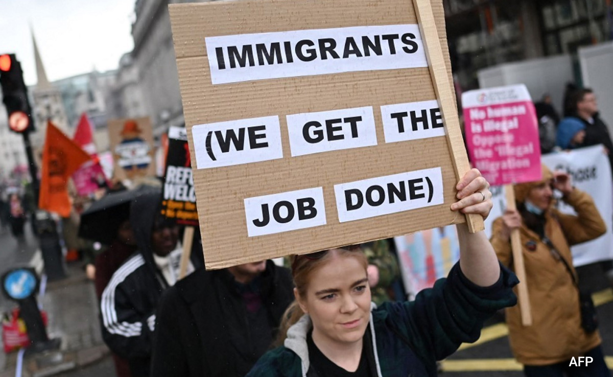 Thousands Protest In London Against UK's New Migrant Bill
