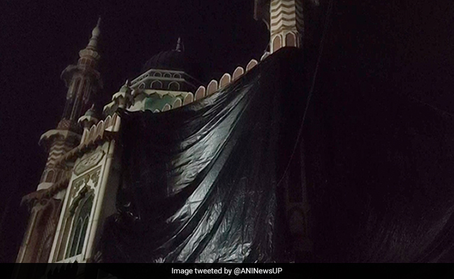 Aligarh Mosque Covered Ahead Of Holi To Ensure It Is Not Smeared With Colour