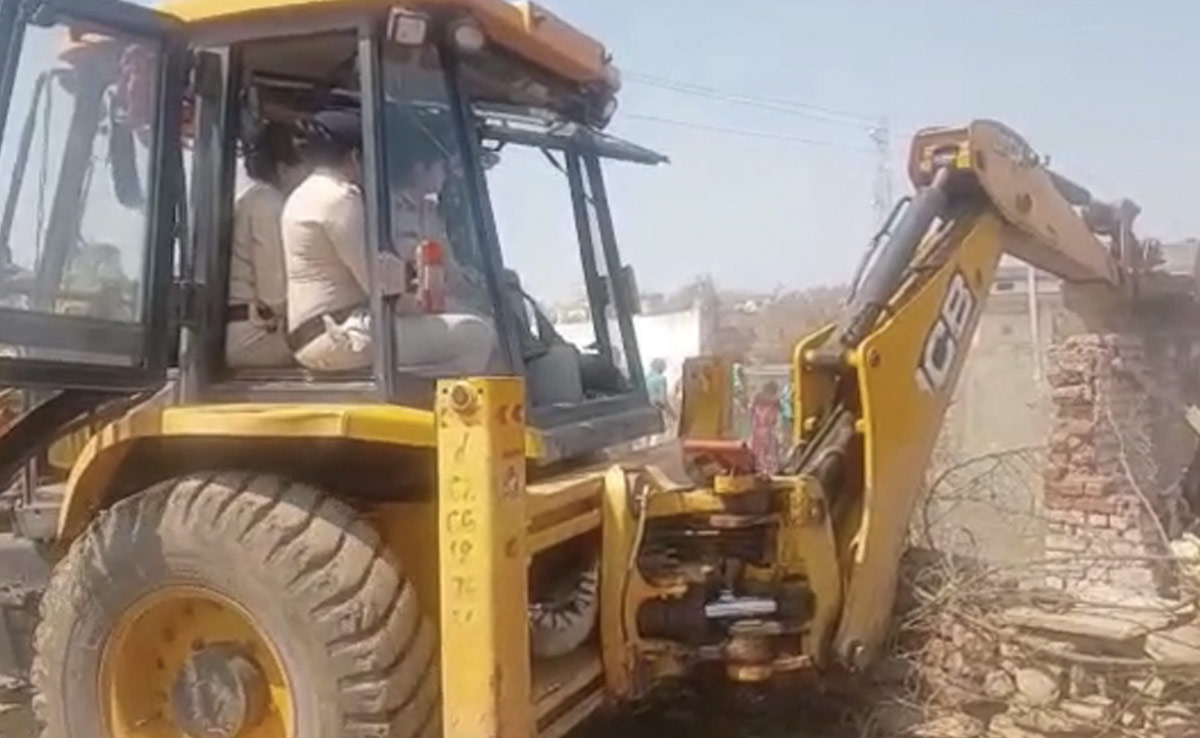 Video: Madhya Pradesh Women Cops Bulldoze Home Of Rape-Accused