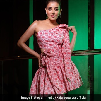 kajal agarwal pink dress Kajal Agarwal Photos in Pink Dress