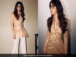 Samantha Ruth Prabhu, In A <i>Bandhgala</i> And White Pants, Gives Power Dressing An Ethnic Makeover Samantha Ruth Prabhu, In A <i>Bandhgala</i> And White Pants, Gives Power Dressing An Ethnic Makeover