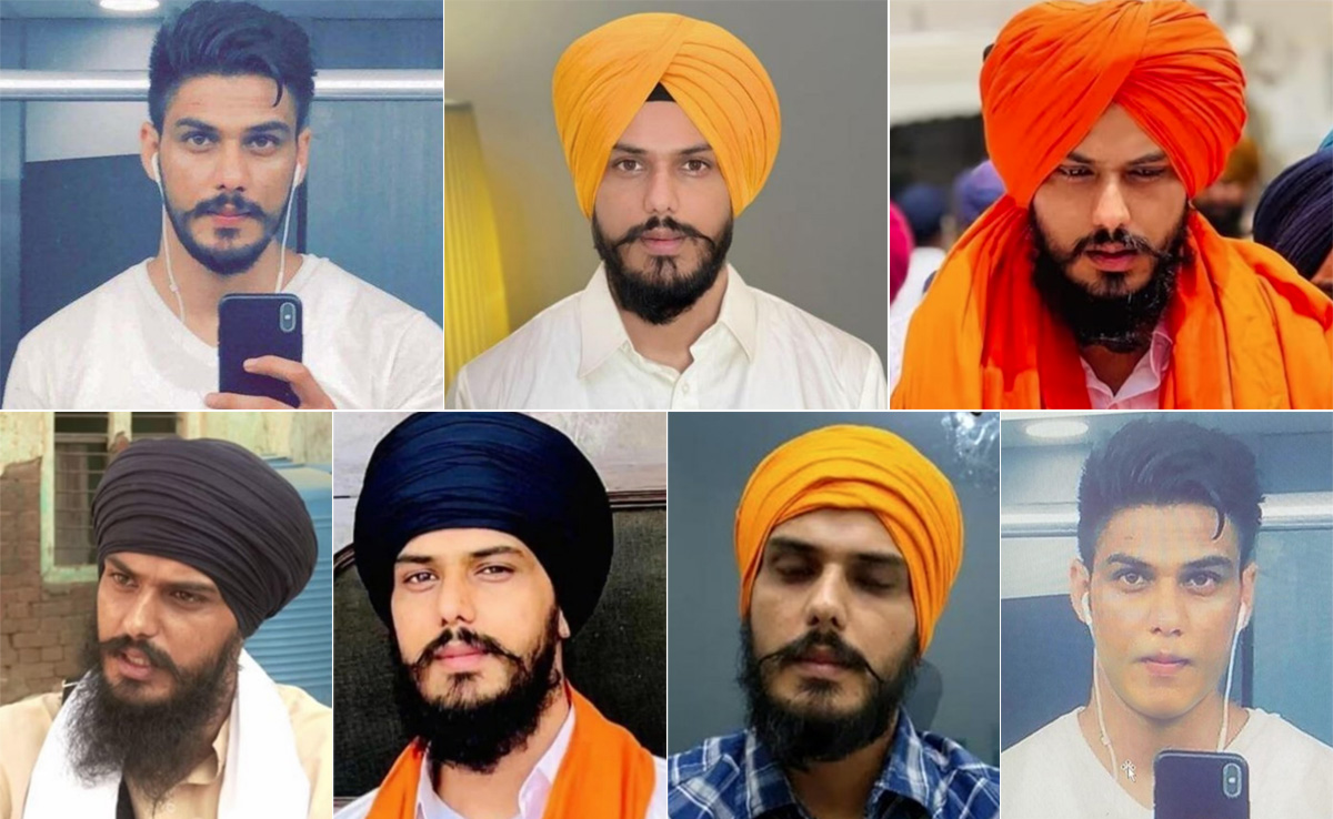 Pics: Cops Suspect Amritpal Singh Changed Appearance, Share Many Looks