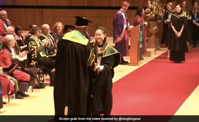 Watch: Chinese Girl Does Side Flip Stunt At Her Graduation Ceremony In UK. Wins Internet
