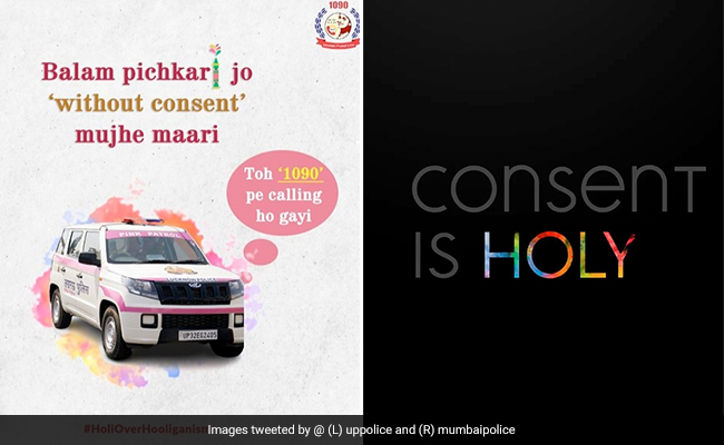 "Colour With Consent": Mumbai And UP Police's Holi Messages Win Internet