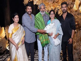 At Ram Charan's Birthday Party, He And Dad Chiranjeevi Honoured <i>RRR's</i> Oscar Winners At Ram Charan's Birthday Party, He And Dad Chiranjeevi Honoured <i>RRR's</i> Oscar Winners