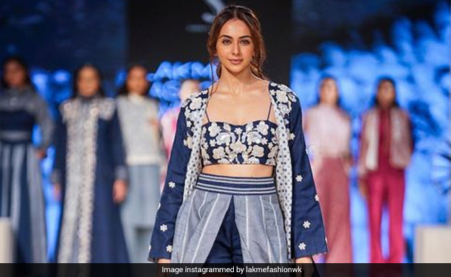 Fusion Meets Fashion For Rakul Preet Singh's Edgy Indigo Outfit