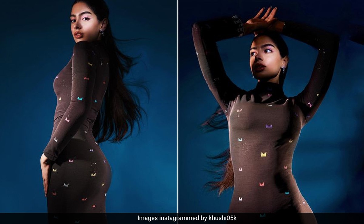 Khushi Kapoor's Bodycon Dress Looks Groovy Even In Low Light