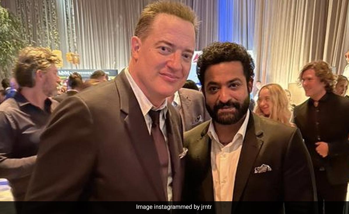 Jr NTR Shares Pic With Brendan Fraser, Wishes Him "Good Luck" Ahead Of Oscars