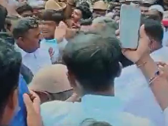 Video: Congress's Siddaramaiah, Surrounded Outside House, Slaps Supporter