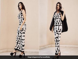 Mrunal Thakur's Printed Midi Dress With A Power Blazer Is The Most Chic Way To Start The Week Mrunal Thakur's Printed Midi Dress With A Power Blazer Is The Most Chic Way To Start The Week