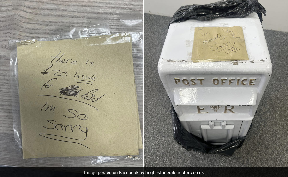 "I'm A Scumbag," Writes Thief As He Returns Stolen "Postbox To Heaven"