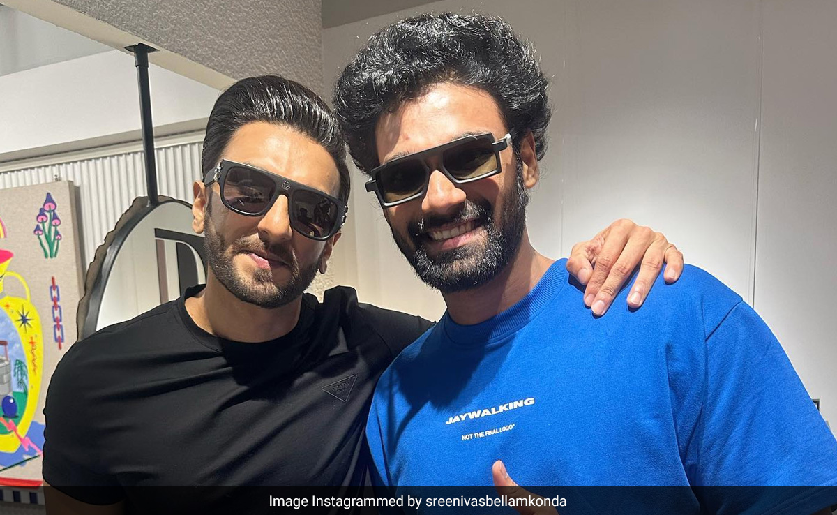 Viral: When Sreenivas Bellamkonda Met "Powerhouse" Ranveer Singh - See Pic