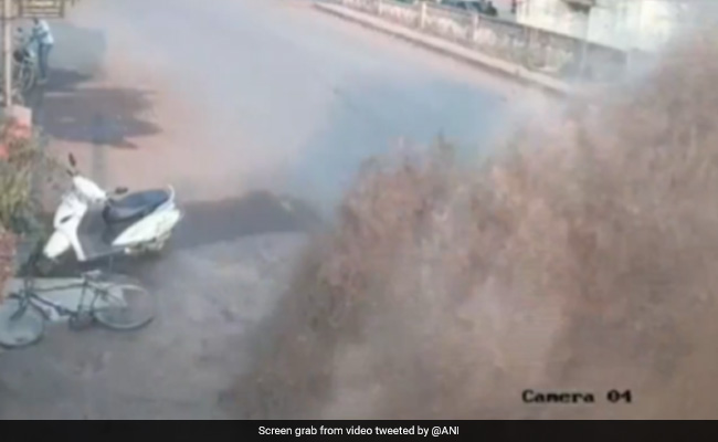 On Camera, Road Cracks Open After Pipeline Bursts In Maharashtra