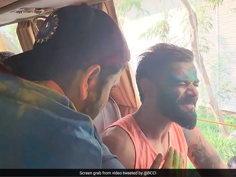 Watch - "<i>Virat Ko Laga</i>": Rohit Sharma Spares No One As He Celebrates Holi With Teammates