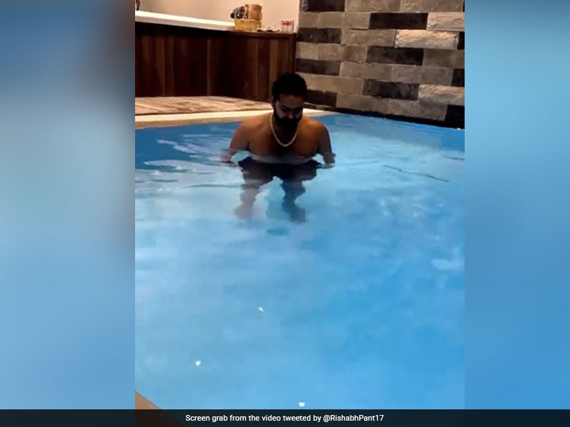 Watch: Rishabh Pant's Pool Walk As He Recovers From Accident
