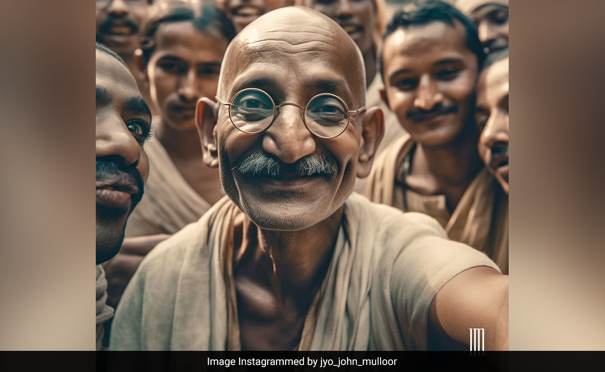 कलाकार ने AI तकनीक से बनाई अतीत की सेल्फी, महात्मा गांधी और मदर टेरेसा को देख हैरान हुए लोग, बोले- यकीन नहीं होता...