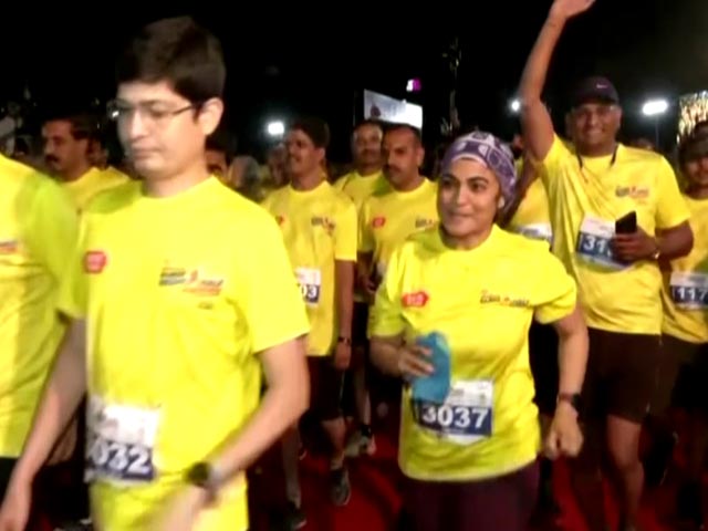 Watch: Night Half-Marathon In Gujarat's Rajkot