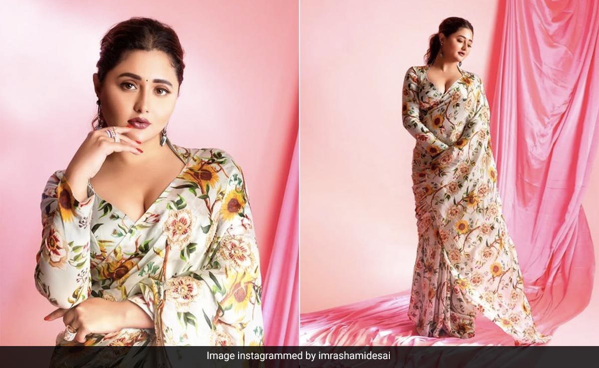 Rashami Desai's Sunflower Printed <i>Saree</i> Is Blooming More Than A Whole Field Of Them