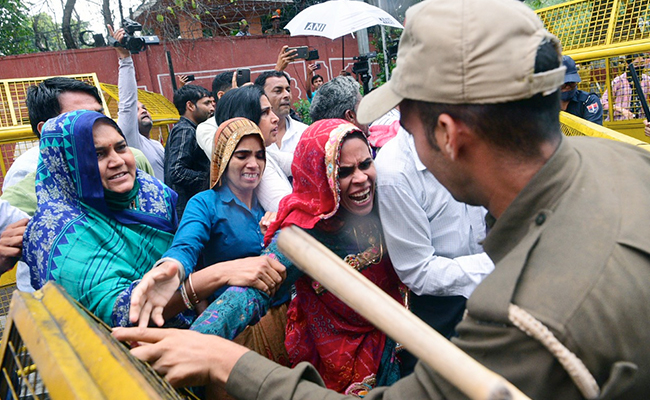 BJP MLA Says Cops Caused Neck Injury During Pulwama Widows' Protest