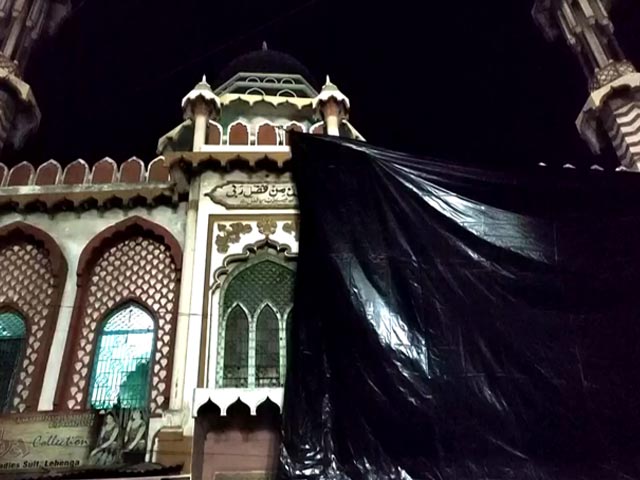 Aligarh Mosque Covered Ahead Of Holi To Ensure It Is Not Smeared With Colour