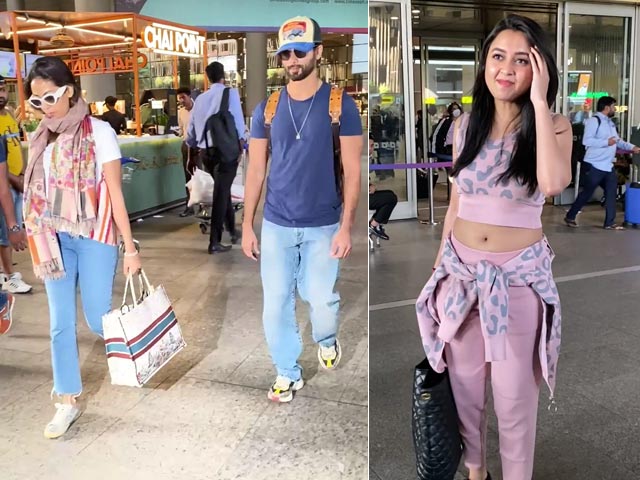 Shahid Kapoor, Mira Rajput And Tejasswi Prakash's Airport Fashion