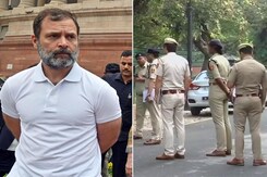 Cops At Rahul Gandhi's House Over His Remark On Sexual Assault Survivors Cops At Rahul Gandhi's House Over His Remark On Sexual Assault Survivors