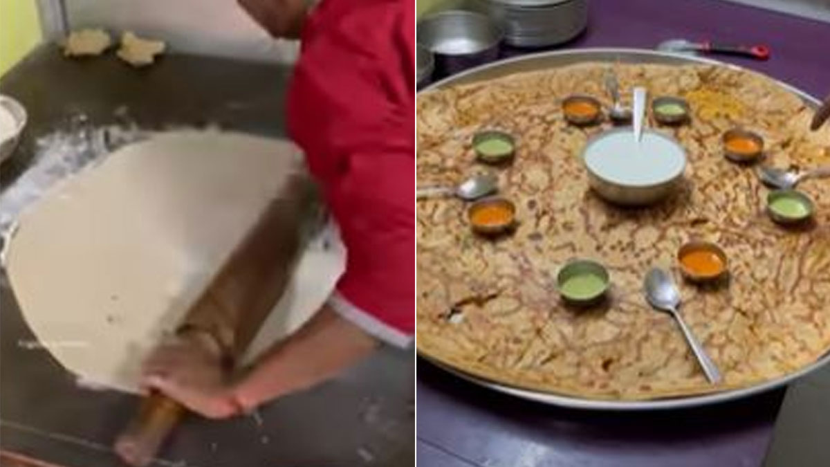 Viral Video: This Giant Paratha From Jaipur Weighs A Whopping 5 Kilos