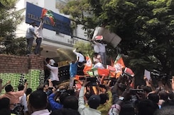 BJP Youth Wing's Big Hyderabad Protest After Job Exam's Questions Leaked BJP Youth Wing's Big Hyderabad Protest After Job Exam's Questions Leaked