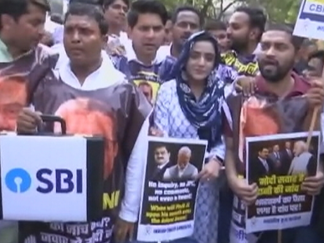 Congress Protests In Delhi On Adani-Hindenburg Row