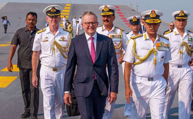 Australia To Host Malabar Exercise, Says Australian PM Aboard INS Vikrant