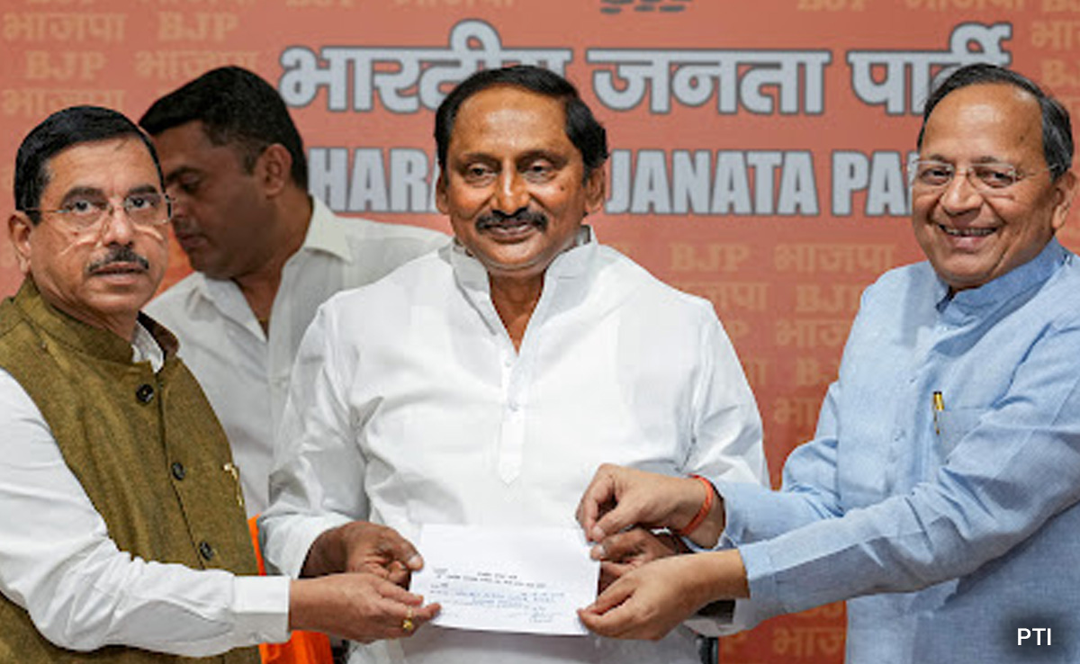 "Never Imagined I Would Leave Congress": Ex Andhra Chief Minister Joins BJP