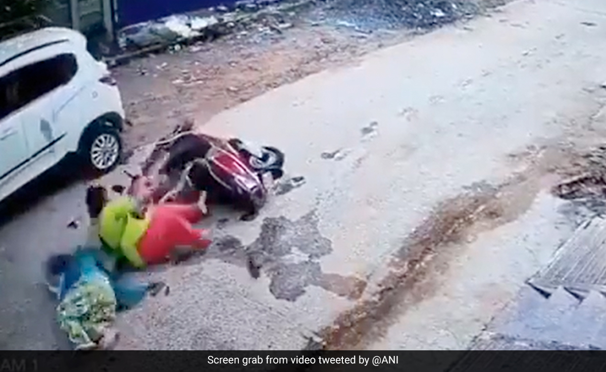Video: Chased By Stray Dogs, Odisha Woman Rams Scooter Into Parked Car