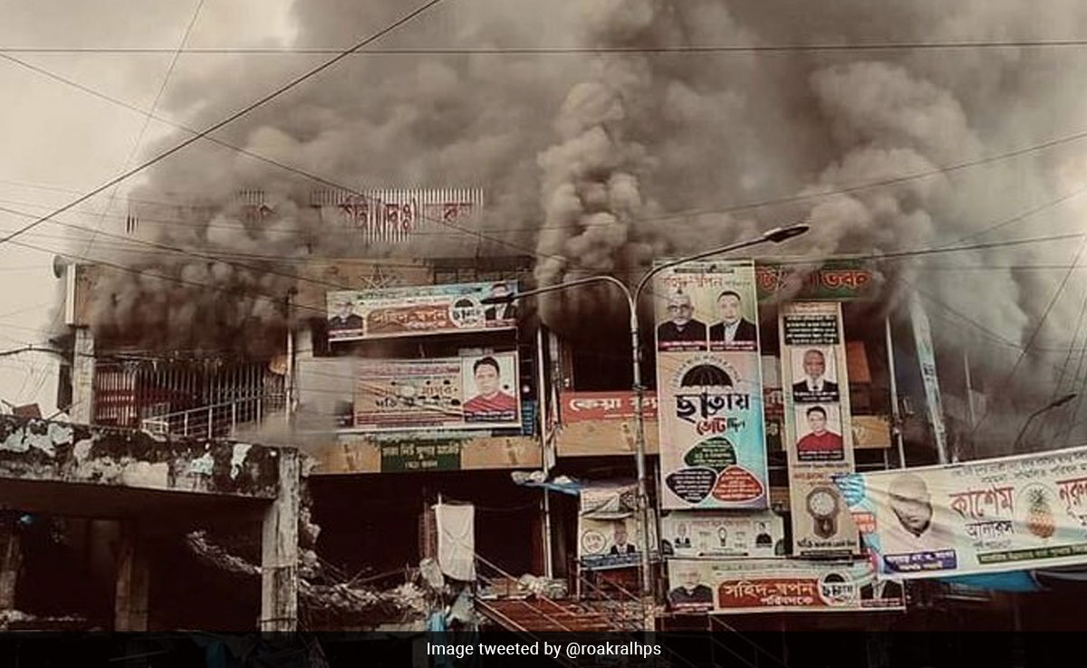 Massive Fire Breaks Out In Popular Shopping Centre In Bangladesh