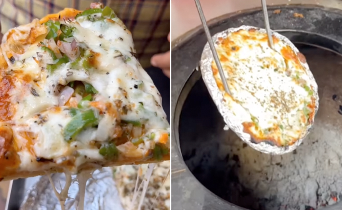 Watch: Kulcha Or Pizza? Street Food Stall Sells Unique Pizza That Desis Would Love