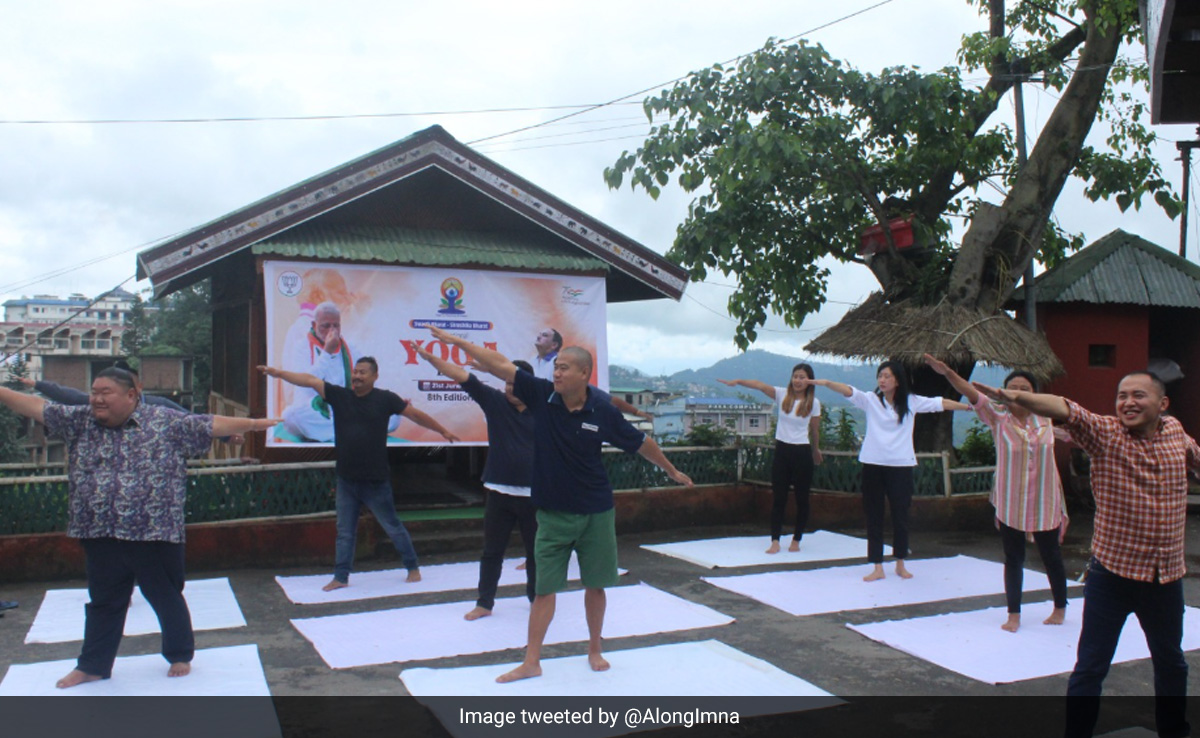 Temjen Imna Along Strikes Yoga Pose In New Pic: ''Stretches Be Like <i>Disco Deewane</i>''