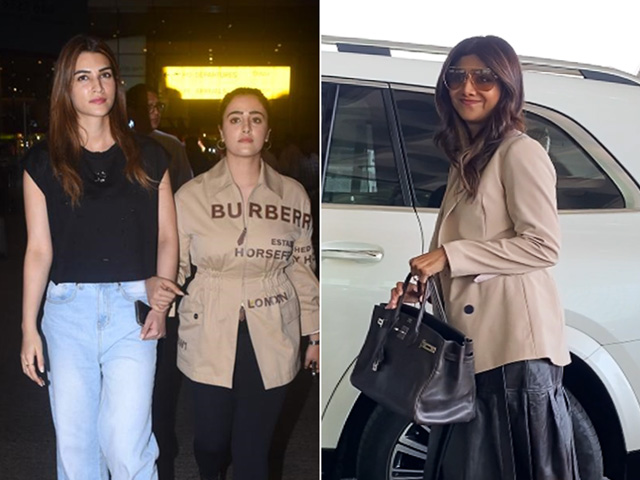 Shilpa Shetty And Sisters Kriti-Nupur Sanon Were Clicked At The Airport