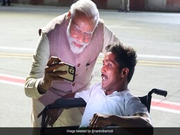 "Special Selfie": PM Modi Meets Specially-Abled BJP Worker In Chennai "Special Selfie": PM Modi Meets Specially-Abled BJP Worker In Chennai