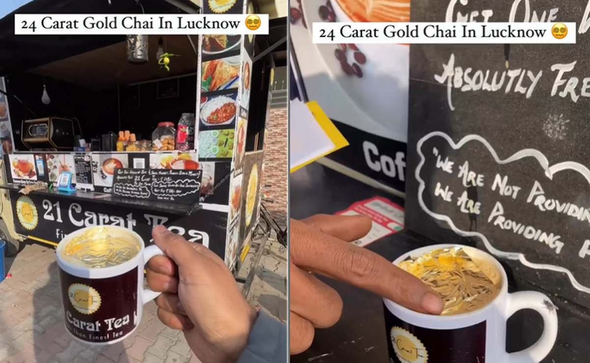 Tea Of Gold: Lucknow Street Stall Sells "21 Carat Gold Tea". Watch Video