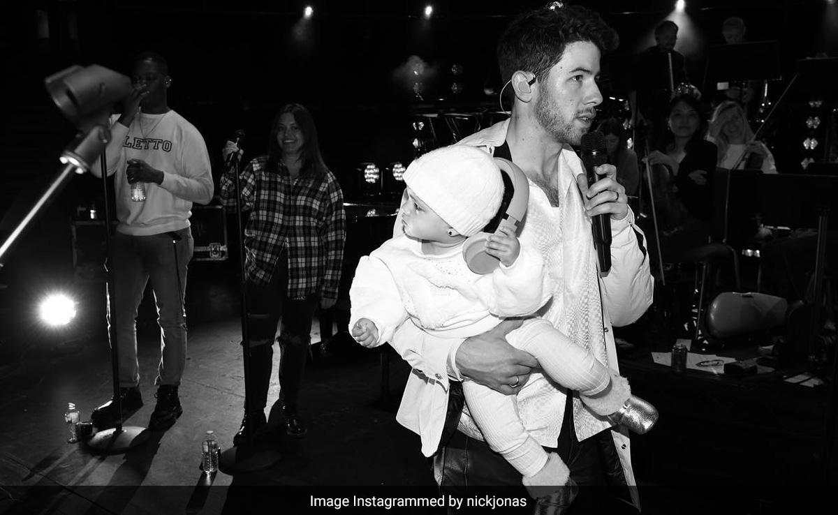 Look Who Did The "First Sound Check" At Nick Jonas' Concert. Daughter Malti Marie Of Course