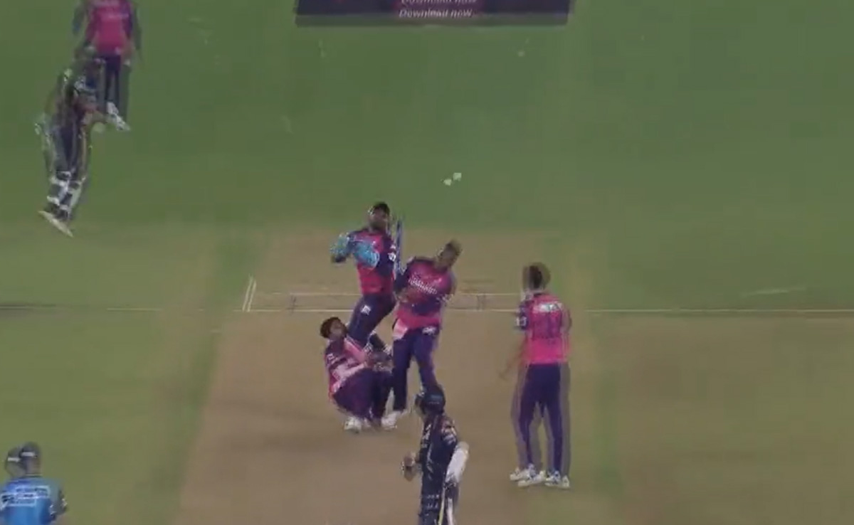 VIDEO देखें: एक कैच, 3 खिलाड़ियों की टक्कर, दिखा चौंकाने वाला नजारा, वायरल हो रहा