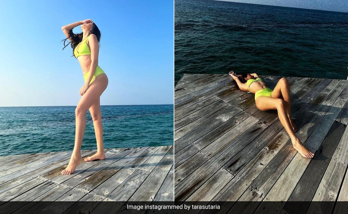 Tara Sutaria's Zingy Lime Swim Set Is Our Boring Monday's Fresh New Drop